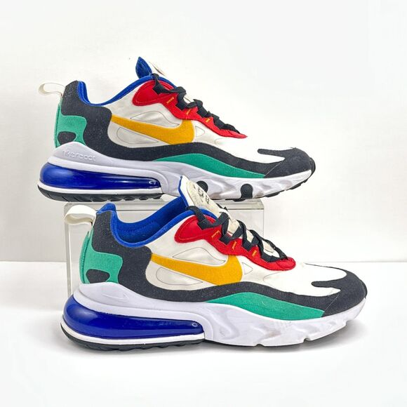 Nike Air Max 270 React Shoes Mens 7.5 White Multi Bauhaus Sneakers AO4971-002 main image 5